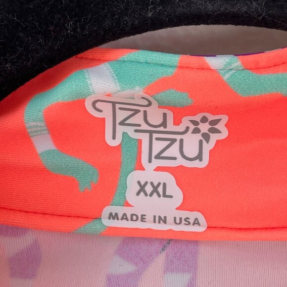 Tzu Tzu Womens Plus XXL Monkey Print Golf Top Pullover Stretch Athletic Shirt - Picture 6 of 12